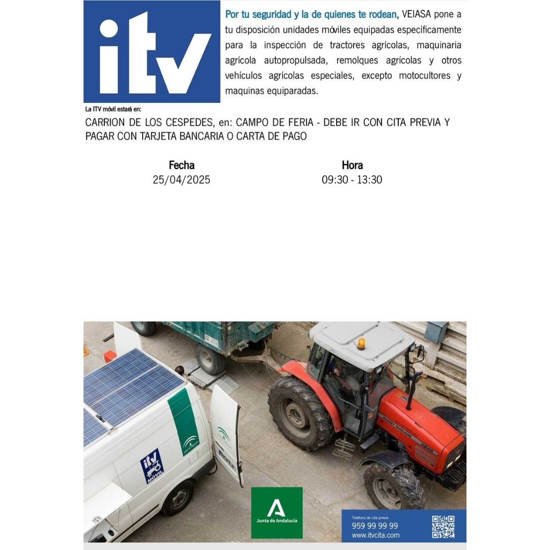 ITV Móvil vehículos agrícolas
