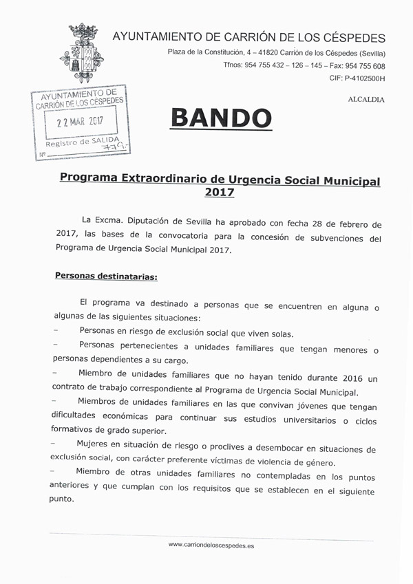 URGENCIA MUNICIPAL 2017-1