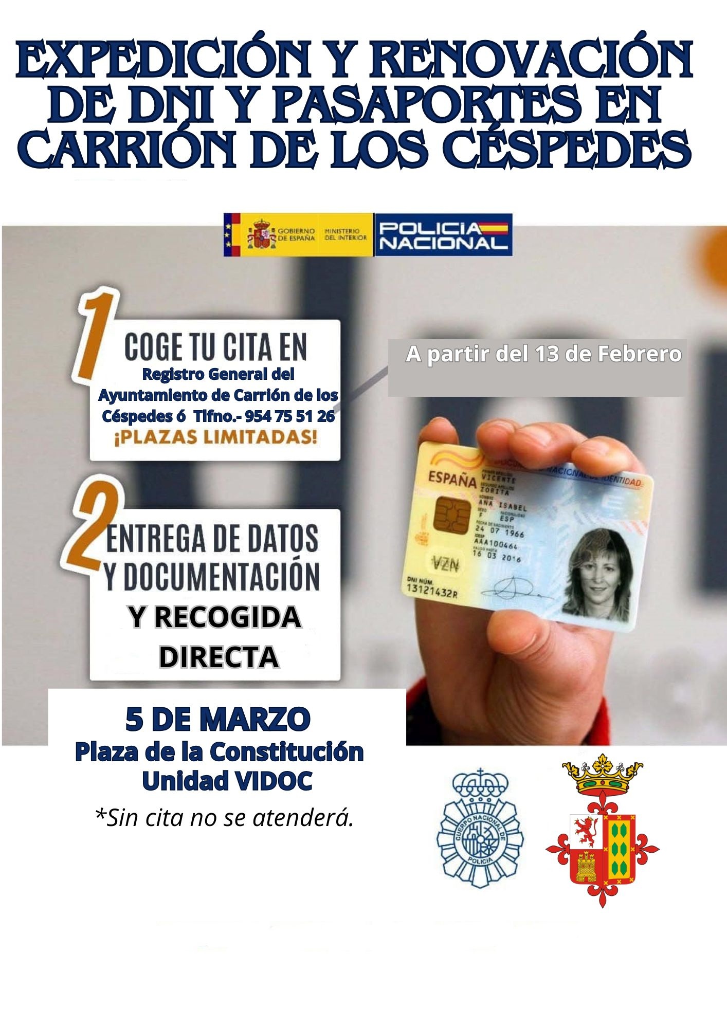Expedición DNI y pasaporte